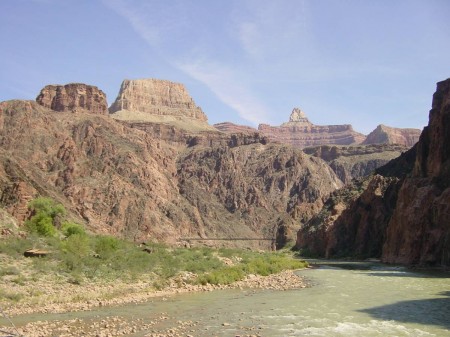 ZH - Bottom of the Grand Canyon, looking east, only other bridge.JPG