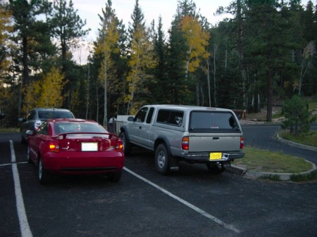 ZQ - My red chariot awaits at N. Kaibab Trail parking lot.JPG